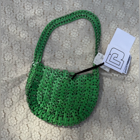 Paco Rabanne Vibrant Green 1969 Moon Bag - Picture 1 of 3